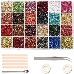 24-Color Crushed Glass Glitter for Resin Art