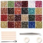 24-Color Crushed Glass Glitter for Resin Art