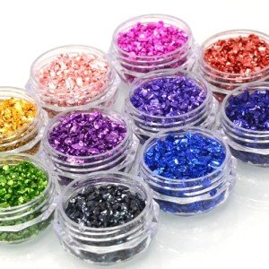 LePe Crushed Glass Glitter for Resin Art 12-Pack