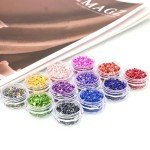 LePe Crushed Glass Glitter for Resin Art 12-Pack