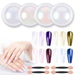 Chrome Nail Powder Pigment Glitter Kit for Art