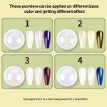 Chrome Nail Powder Pigment Glitter Kit for Art