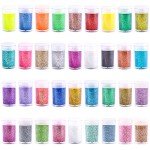 36-Color Extra Fine Glitter Set for Crafts