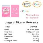 50 Colors Mica Powder for Resin Art and Crafts