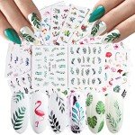 29 Holographic Flower Nail Art Decals Sheets
