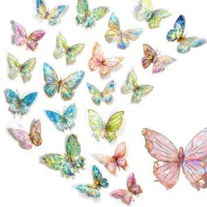 Holographic Butterfly Stickers Set for Resin Art
