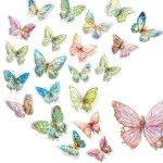 Holographic Butterfly Stickers Set for Resin Art