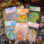Holographic Gold Foil Floral Stickers - 240pcs