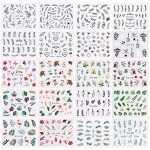 29 Holographic Flower Nail Art Decals Sheets
