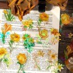 Holographic Gold Foil Floral Stickers - 240pcs