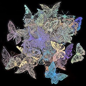 Holographic Glitter Butterfly Stickers - 45 Pcs
