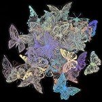 Holographic Glitter Butterfly Stickers - 45 Pcs