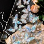 Holographic Butterfly Stickers Set for Resin Art