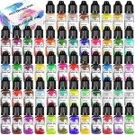 Vibrant Alcohol Ink Set – 56 Colors (10ml)