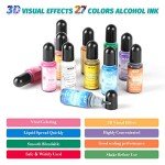 27 Vibrant Alcohol Ink Colors for Resin Art