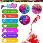 Vibrant 48-Color Alcohol Ink Set for Resin