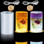 Cylinder Light Resin Mold Set with Base Stand