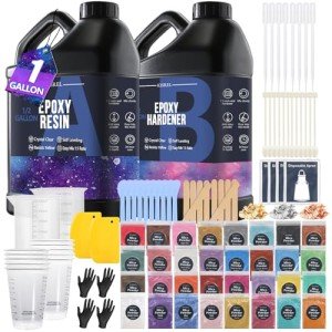 Crystal Clear Epoxy Resin Kit with Mica Powders