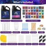 Crystal Clear Epoxy Resin Kit with Mica Powders