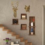 Bronzed Deer Head Resin Wall Art Decor