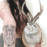 Rabbit Antlers Resin Wall Art for Home Decor