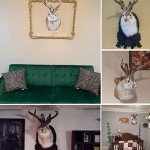 Rabbit Antlers Resin Wall Art for Home Decor
