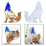 Howling Wolf Silicone Resin Mold for Wall Art