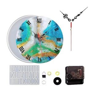 3-Piece Roman Numerals Clock Resin Molds Set