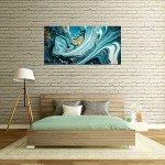 Abstract Marble Vortex Canvas Wall Art Print