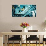 Abstract Marble Vortex Canvas Wall Art Print
