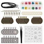 Resin Jewelry Molds Kit with Pendants & Tools