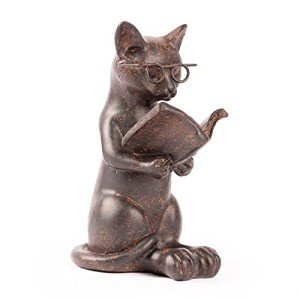 Whimsical Cat Figurine with Glasses - 4" Tall