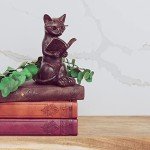 Whimsical Cat Figurine with Glasses - 4" Tall