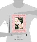 Pink Ornate Resin Picture Frame for Photos