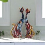 Resin Cat Art Sculptures for Home Decoration