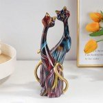 Resin Cat Art Sculptures for Home Decoration
