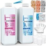 40oz Clear Epoxy Resin Coating Kit with Tools