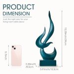 Green Flame Statue - Modern Resin Art Decor