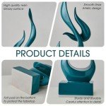 Green Flame Statue - Modern Resin Art Decor