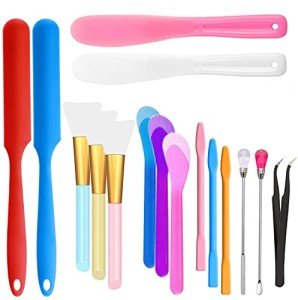 16-Piece Silicone Stir Sticks and Mixing Tools Set