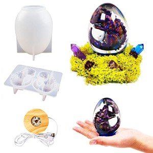 Dragon Egg Resin Molds Set with Light Stand