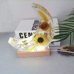 Moon Light Resin Mold with Wooden Base Lamp