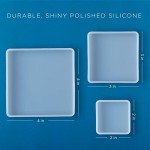 Square Silicone Mold Set for Resin Art - 3 Pcs