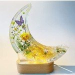 Moon Light Resin Mold with Wooden Base Lamp