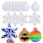 12PCS Christmas Resin Molds for DIY Ornaments
