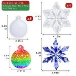 12PCS Christmas Resin Molds for DIY Ornaments