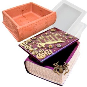 Book Shape Resin Box Mold with Lid
