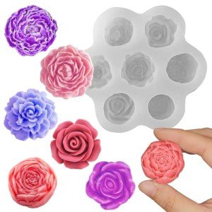7-Cavity Silicone Flower Molds for Resin Art