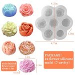 7-Cavity Silicone Flower Molds for Resin Art