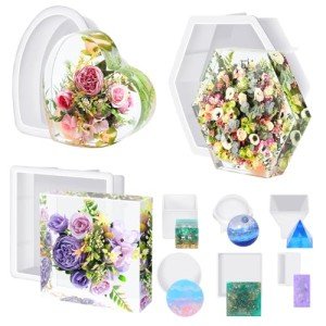 3-Piece Large Silicone Resin Molds Set